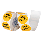 AVERY 937343 REMOVABLE USE FIRST LABEL 40MM YELLOWBLACK BOX 500