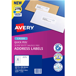 AVERY 952001 L7161 QUICK PEEL ADDRESS LABEL WITH SURE FEED LASER 18UP WHITE PACK 20