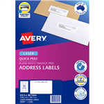 AVERY 959001 L7160 QUICK PEEL ADDRESS LABEL WITH SURE FEED LASER 21UP WHITE PACK 100