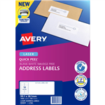 AVERY 959004 L7163 QUICK PEEL ADDRESS LABEL WITH SURE FEED LASER 14UP WHITE PACK 100