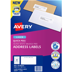 AVERY 959029 L7159 QUICK PEEL ADDRESS LABEL WITH SURE FEED LASER 24UP WHITE PACK 100