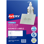 AVERY 959051 L7563 CRYSTAL CLEAR ADDRESS LABEL LASER 14UP CLEAR PACK 25
