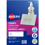 AVERY 958068 L7562 CRYSTAL CLEAR ADDRESS LABEL LASER CLEAR 16UP PACK 10