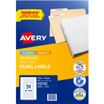 AVERY 959058 L7170 TRUEBLOCK FILING LABELS LASERINKJET 24UP WHITE PACK 25