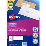 AVERY 959062 L7158 QUICK PEEL ADDRESS LABEL WITH SURE FEED LASER 30UP WHITE PACK 100