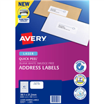 AVERY 959071 L7651 QUICK PEEL ADDRESS LABEL WITH SURE FEED LASER 65UP WHITE PACK 100