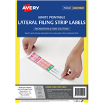 AVERY 959095 L7174 LATERAL FILING STRIP LABELS LASER 42 X 220MM WHITE BOX 400