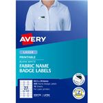 AVERY 959170 L4784 FABRIC NAME LABELS 27UP WHITE PACK 15