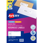 AVERY 959417 L7163 QUICK PEEL ADDRESS LABEL WITH SURE FEED LASER 14UP WHITE PACK 10