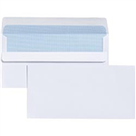 CUMBERLAND DL ENVELOPES WALLET PLAINFACE SELF SEAL EASY OPEN 80GSM 110 X 220MM WHITE BOX 500
