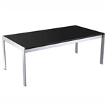 RAPID GLASS COFFEE TABLE 1200 X 600MM BLACKCHROME
