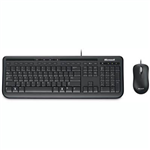 MICROSOFT 600 WIRED DESKTOP KEYBOARD AND MOUSE COMBO BLACK