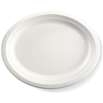BIOPAK BIOCANE OVAL PLATE 320 X 250MM WHITE PACK 125