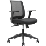 BRINDIS TASK CHAIR LOW MESH BACK ARMS BLACK