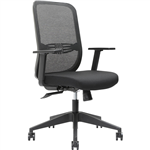 BRINDIS TASK CHAIR HIGH MESH BACK ARMS BLACK