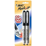 BIC MARKIT CDDVD MARKER BLACK BULLET POINT 06MM PACK 2