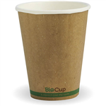 BIOPAK BIOCUP DOUBLE WALL CUP 280ML KRAFT GREEN STRIPE PACK 50
