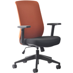 BURO MONDO GENE TASK CHAIR HIGH BACK ARMS ORANGE