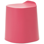 BURO PEEKABOO PLASTIC STOOL RASPBERRY RED
