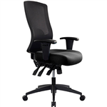 BURO TIDAL CHAIR HIGH MESH BACK ARMS BLACK