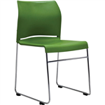 BURO ENVY VISITOR CHAIR SLED BASE GREEN