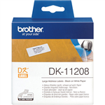BROTHER DK11208 LABEL ROLL 38 X 90MM WHITE ROLL 400