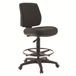BURO ROMA DRAFTING CHAIR MEDIUM BACK JETT FABRIC BLACK