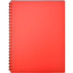BANTEX EURO DISPLAY BOOK REFILLABLE 20 POCKET A4 RED