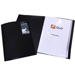QUILL DISPLAY BOOK NONREFILLABLE 20 POCKET A4 BLACK