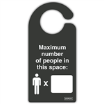 DURUS DOOR HANGER SIGN MAXIMUM CAPACITY