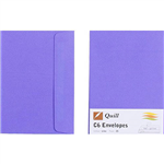 QUILL C6 COLOURED ENVELOPES PLAINFACE STRIP SEAL 80GSM 114 X 162MM LILAC PACK 25