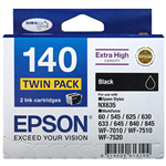 EPSON 140 INK CARTRIDGE BLACK PACK 2