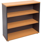 RAPID WORKER BOOKCASE 3 SHELF 900 X 315 X 900MM BEECHIRONSTONE