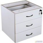 RAPID VIBE FIXED DESK PEDESTAL 3 DRAWER LOCKABLE 465 X 447 X 454MM GREY