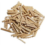 COLORIFIC WOODEN HALF PEGS 50MM PACK 100
