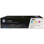 HP CF341A 126A TONER CARTRIDGE TRI COLOUR PACK CYANMAGENTAYELLOW
