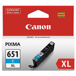 CANON CLI651XL INKJET CARTRIDGE HIGH YIELD CYAN
