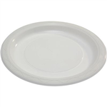 WRITER BREAKROOM DISPOSABLE PLASTIC SNACK PLATE 180MM WHITE PACK 50