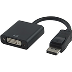 COMSOL DISPLAYPORT ADAPTER MALE TO SINGLE LINK DVID FEMALE 200MM BLACK