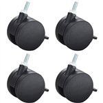 SAFCO ALPHABETTER CARPET CASTERS BLACK PACK 4