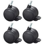 SAFCO ALPHABETTER HARD FLOOR CASTERS BLACK PACK 4