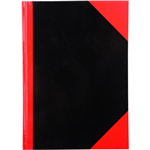 BLACK AND RED NOTEBOOK CASEBOUND RULED 200 PAGE A7 GLOSS COVER