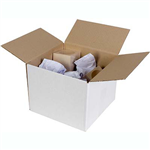 CUMBERLAND SHIPPING BOX REGULAR 150 X 150 X 150MM WHITE PACK 25
