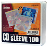 AURORA CDDVD SLEEVE FABRIC LINED PACK 100