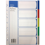 INITIATIVE DIVIDERS PP 5 TAB A4 ASSORTED COLOURS
