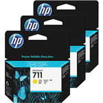 HP CZ136A 711 INK CARTRIDGE YELLOW PACK 3
