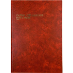COLLINS 3880 SERIES ACCOUNT BOOK FEINT PAGED 84 LEAF A4 RED
