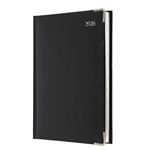 COLLINS 2022 MANAGEMENT DIARY DAY TO PAGE 1 HOUR A4 BLACK LEATHER