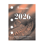 COLLINS 2022 DESK CALENDAR REFILL DAY TO PAGE SIDE PUNCH
