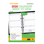 DEBDEN 2022 DAYPLANNER DESK EDITION REFILL WEEK TO VIEW 216 X 140MM WHITE